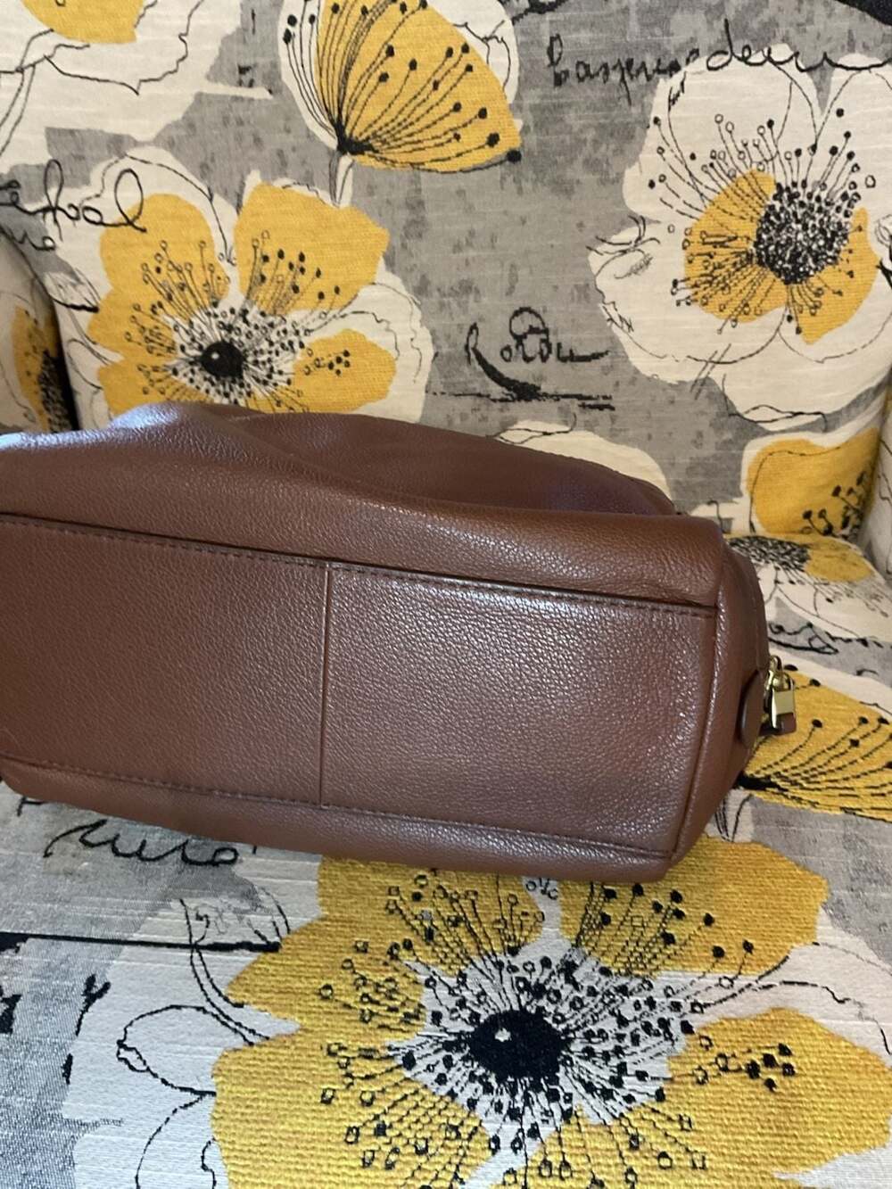 Fossil Fiona Brown Leather Satchel Bag - Picture 6 of 8